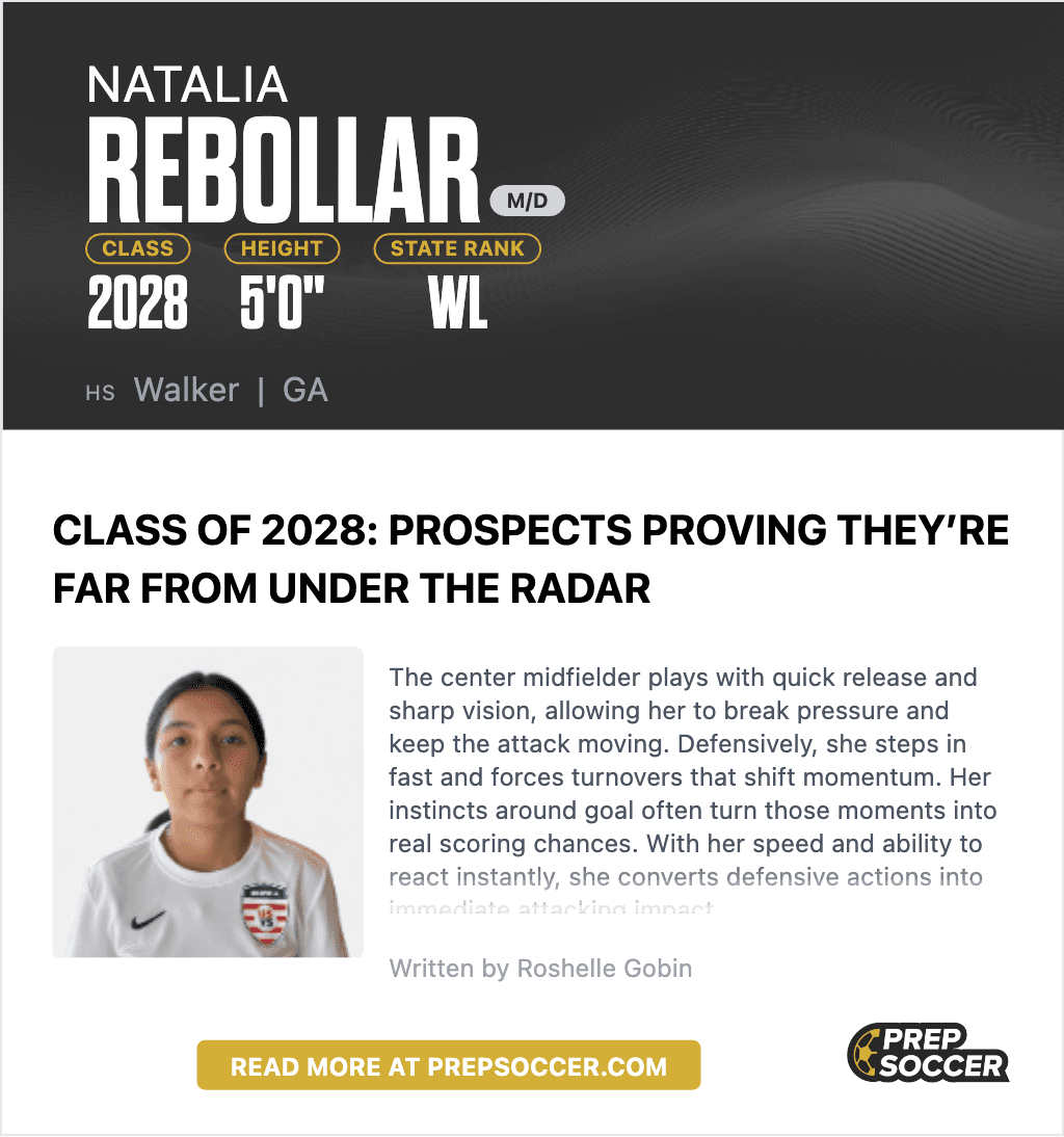 Prep Soccer profile and featured article about Natalia Rebollar